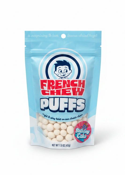French Chew Birthday Cake Puffs