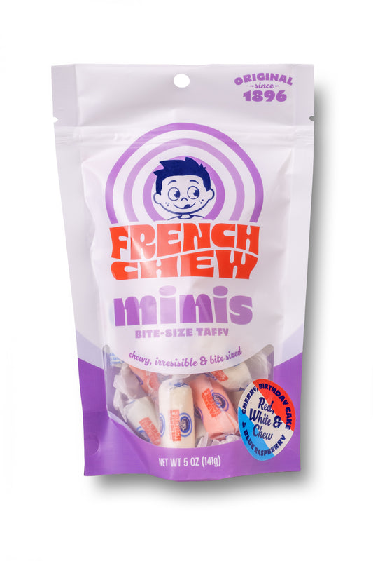 French Chew Red, White, Chew Minis
